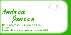 andrea jancsa business card